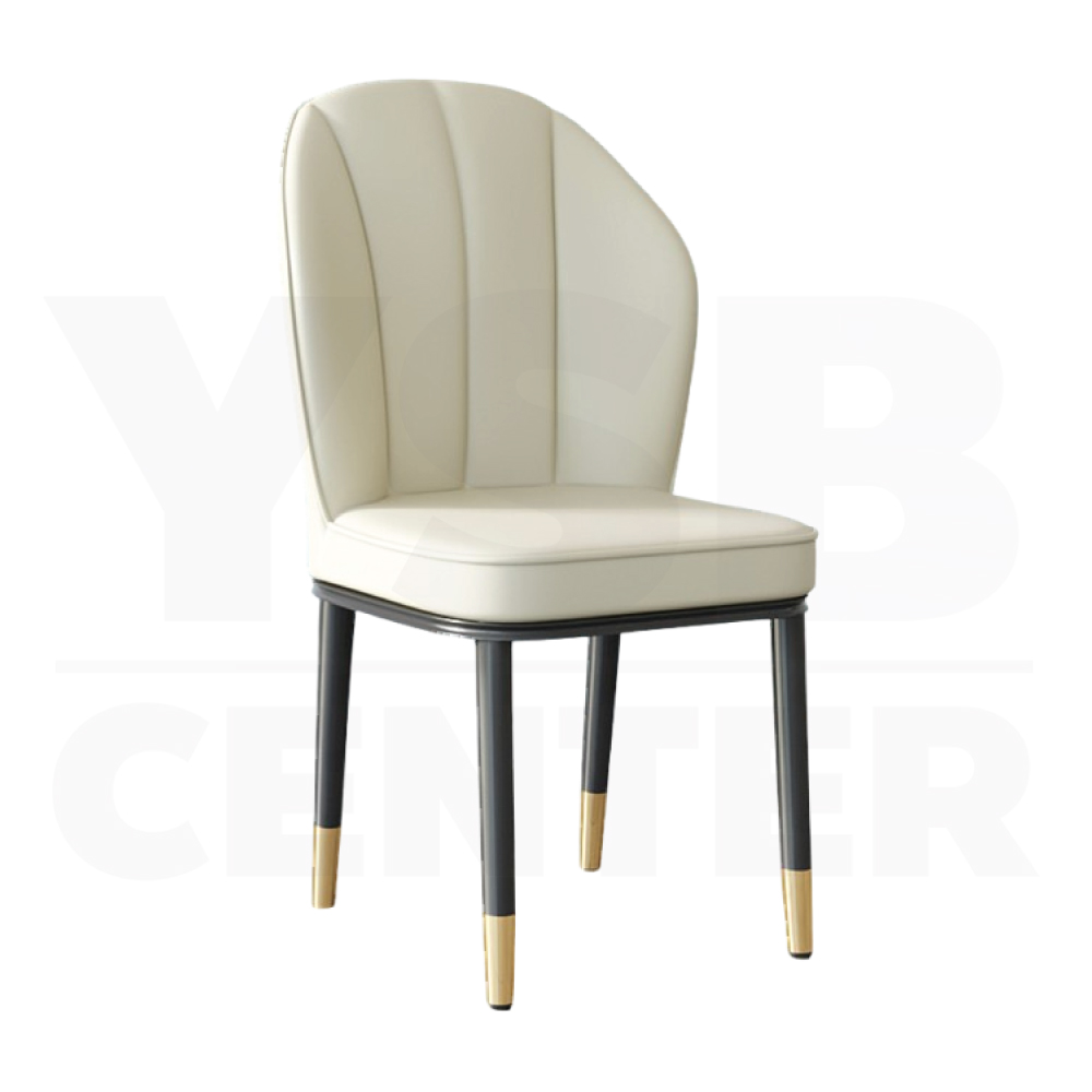 เก้าอี้ เบาะนุ่ม หนังPU ขาเหล็กชุบสี สวยหรู ทันสมัย YL0493 - YL0497