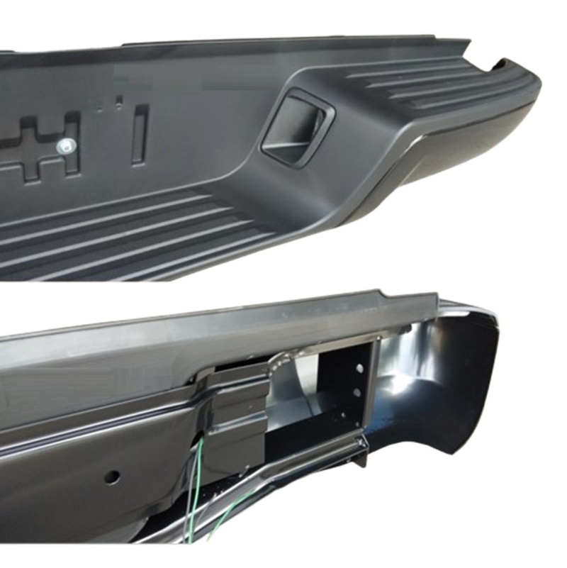 กันชนท้าย MAZDA BT50 PRO(บีที50 โปร)/THUNDER(บีทีโปร ธันเดอร์) สีดำ ทรงศูนย์ ปี2012-2020 (ครบชุด) (AC-449-002,RMP77)