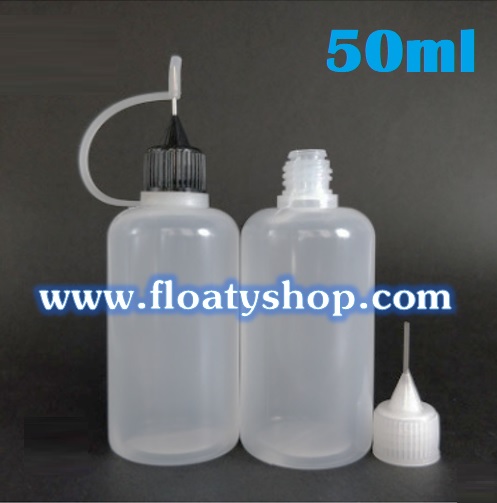 50ml PE ขวดหยดขาวขุ่น ฝาหัวเข็ม