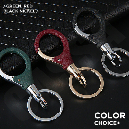 JOBON พวงกุญแจ เกรดพรีเมี่ยม 2 ห่วงคู่ แบบกลม สวยหรูสไตล์ Loft