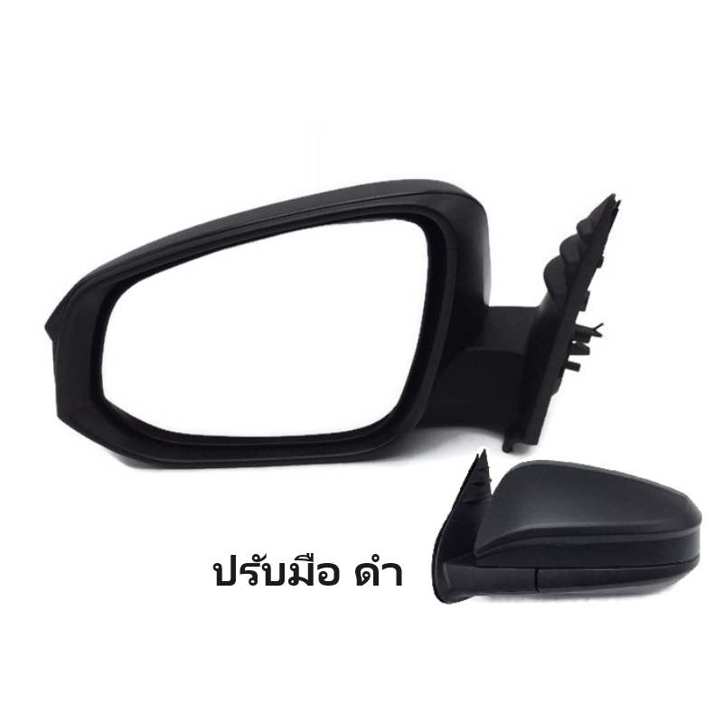 กระจกมองข้าง TOYOTA REVO(รีโว่) รุ่นปรับมือ พับมือ สีดำ ปี2015-2024 -ราคาต่อข้าง-
