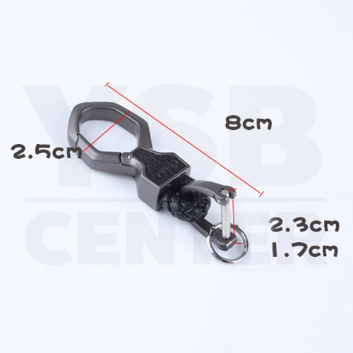 JOBON พวงกุญแจ พวงกุญแจรถยนต์ เกรดพรีเมี่ยม พร้อมตัวเปิดปิด ประดับด้วยหนัง ผลิตจากโลหะ