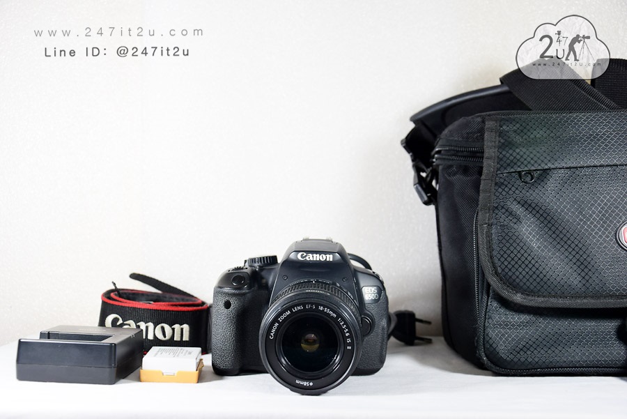 กล้อง Canon 650D และ เลนส์ 18-55 mm is II มีกระเป๋า สภาพดี