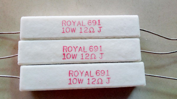 12 Ohm 10W 5% Royal Cement Resistor