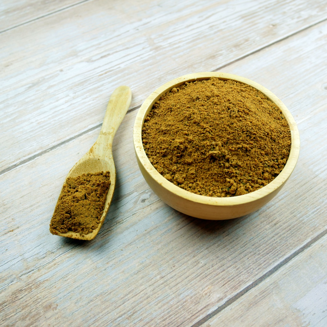 ถั่วเน่าป่น | ผงถั่วเน่า | ถั่วเน่าป่นรมควัน ขนาด 500 กรัม