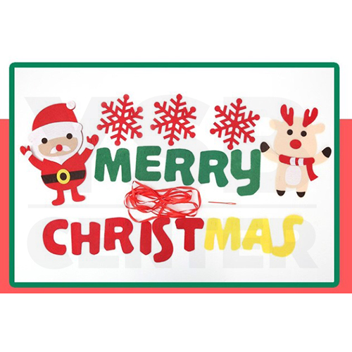 ธงอักษร ธงประดับวันคริสต์มาส ธงคริสต์มาส ธงแขวนประดับ ธงสี่เหลี่ยม คริสต์มาส ยาว 3 เมตร