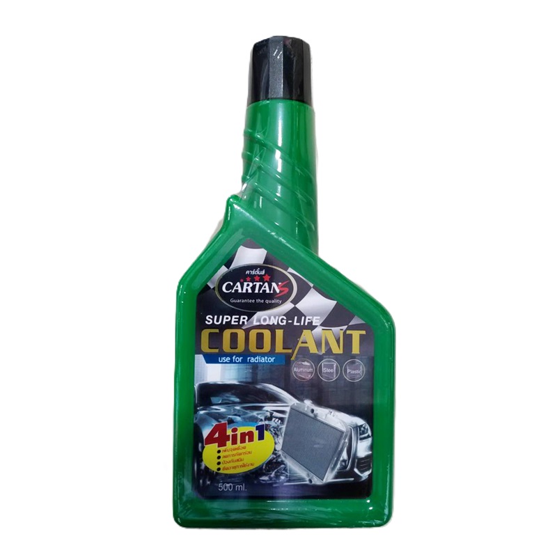 น้ำยาหล่อเย็นหม้อน้ำ ขนาด 500 มิลลิลิตร สีเขียว พร้อมใช้ -ของแท้- แบรนด์จาก CARTANs