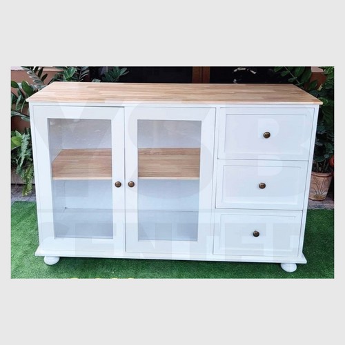 ตู้เก็บของ พร้อมลิ้นชัก ประตูเปิด - ปิด รับน้ำหนักดีเก็บของได้เยอะ (ไม่ต้องประกอบ)