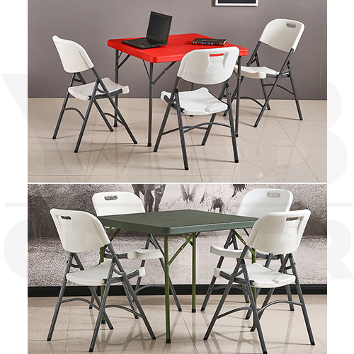 CASSA โต๊ะ โต๊ะอเนกประสงค์ โต๊ะคอมพิวเตอร์ โต๊ะปิคนิค โต๊ะคอมพิวเตอร์พับได้ ไม่ต้องประกอบ ขนาด 88 x 74 CM.