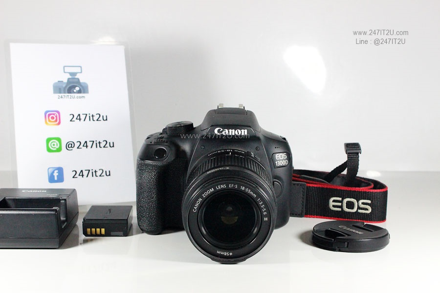 กล้อง Canon 1300D +เลนส์ 18-55mm f3.5-5.6 III