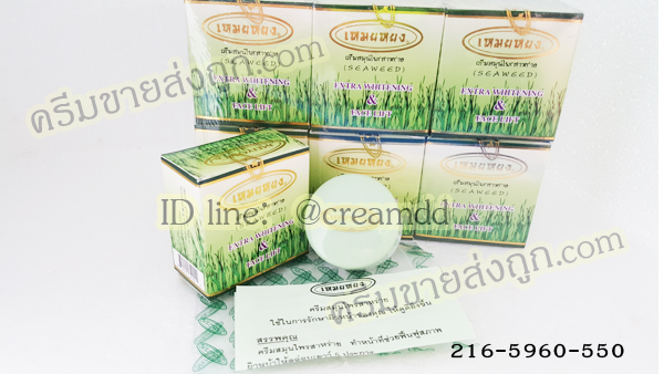 ครีมเหมยหยง ตลับเขียวเดี่ยว ขายถูก MEIYONG SEAWEED EXTRA WHITENING & FACE LIFT
