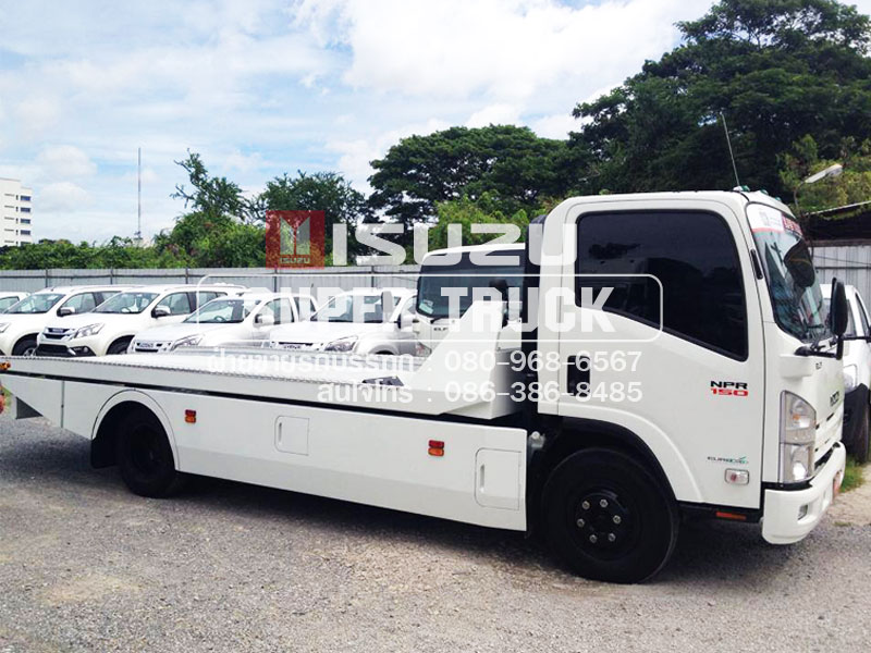 ISUZU NPR แบบสไลด์กองพื้น (ช่วงต่อยาว 5.6เมตร)