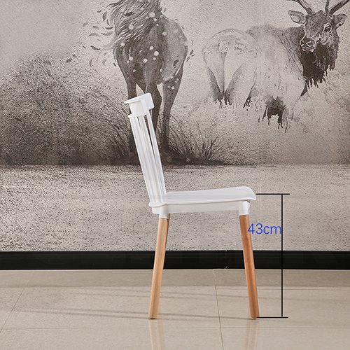 เก้าอี้พลาสติก เก้าอี้ขาไม้บีช เก้าอี้ทานอาหาร เก้าอี้ร้านกาแฟสไตล์โมเดิร์น เก้าอี้โครงขาไม้ที่นั่งพลาสติกเกรด PP รุ่น F177 - F183