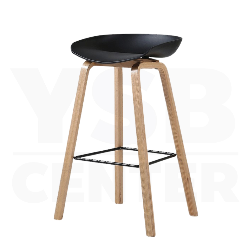 เก้าอี้บาร์ ทรงสูง ขาเหล็กลายไม้ เฟอร์นิเจอร์แต่งบ้าน F1C0120 - F1C0125