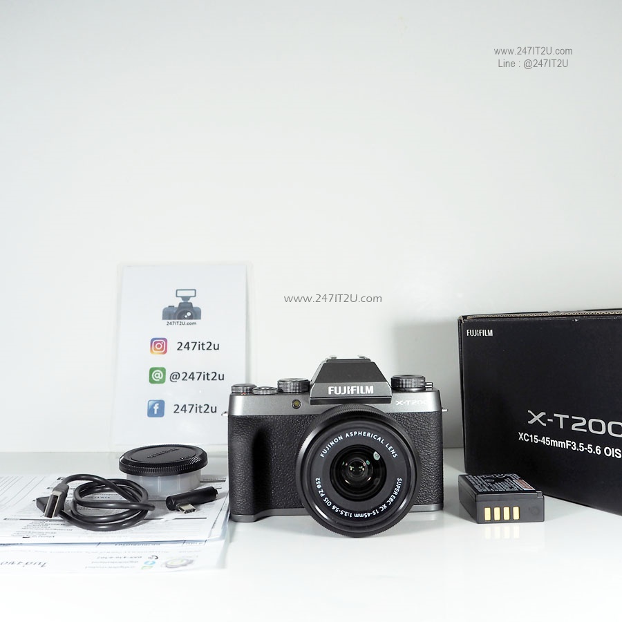 Fujifilm XT200+ 15-45mm f3.5-5.6 สี ประกันถึง พย.64 อายุ 1 เดือน สี Silver