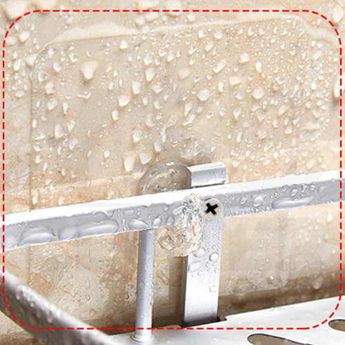 CASSA ชั้นวางของอลูมิเนียม อเนกประสงค์ในห้องน้ำ ห้องครัว 2 ชั้น แบบเข้ามุม โดยไม่ต้องเจาะผนัง รุ่น C1L053-ALM-8009M2