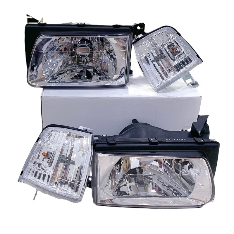 ไฟหน้า+ไฟมุม ISUZU TFR(มังกร) โฉมหน้าตรง/หน้าย้อย จอใส ลายเพชร ปี1995-1996 (งานแต่ง-แท้DEPO) (ครบเซท=4ดวง)