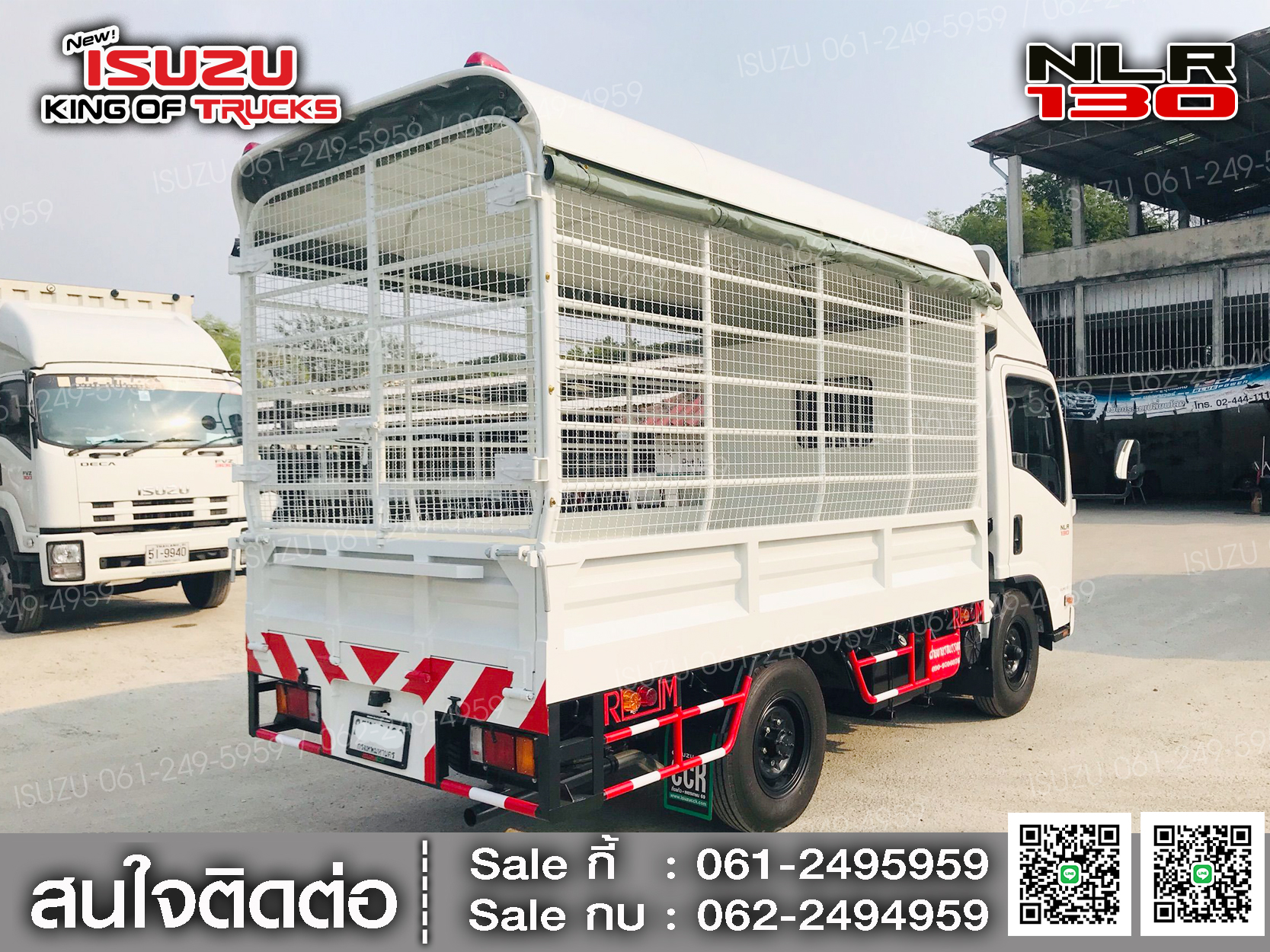 รถบรรทุกอีซูซุ 4 ล้อ ไม่ติดเวลา ISUZU NLR130 กระบะเหล็กโครงหลังคา EURO3