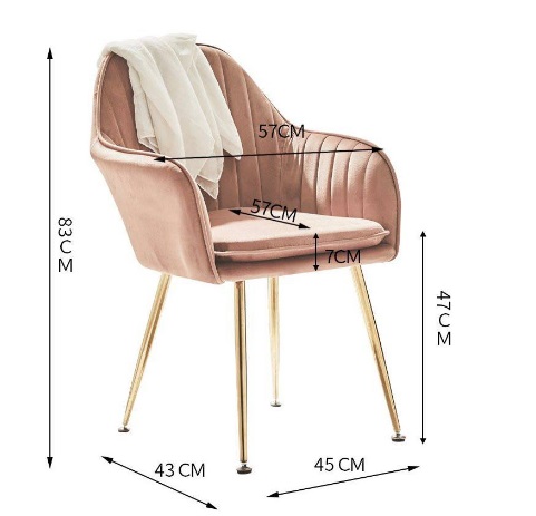 เก้าอี้ เก้าอี้กำมะหยี่ นั่งสบายรับน้ำหนักได้ดี สวยหรูดูดี เฟอร์นิเจอร์แต่งบ้าน