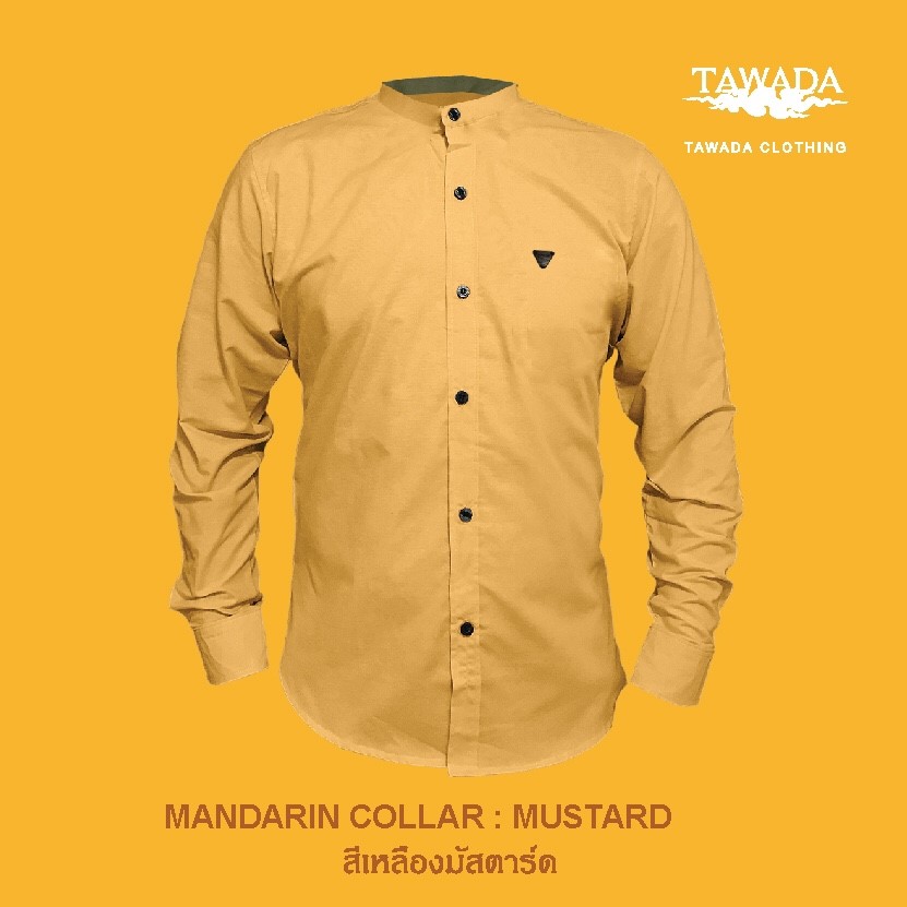 mandarin collar_Mustard_สีเหลืองมัสตาร์ด
