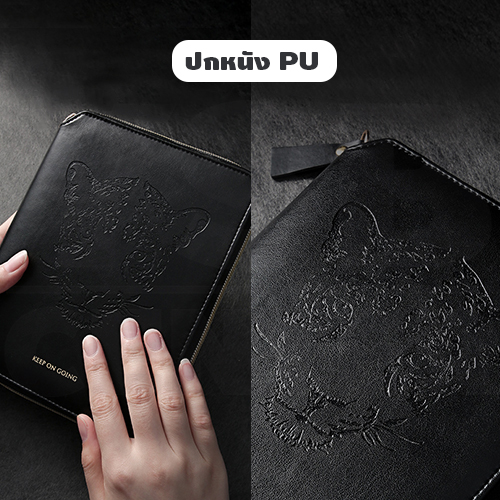 สมุดโน๊ต สมุดบันทึก ไดอารี่ สมุดเขียน B6 กระเป๋าซิป PU ฺ พร้อมปากกา