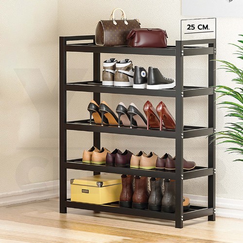 ชั้นวางรองเท้า แสตนเลสหนา ชุบสีดำ ชั้นวางสแตนเลสท่อแบบเหลี่ยม CB0202 - CB0203