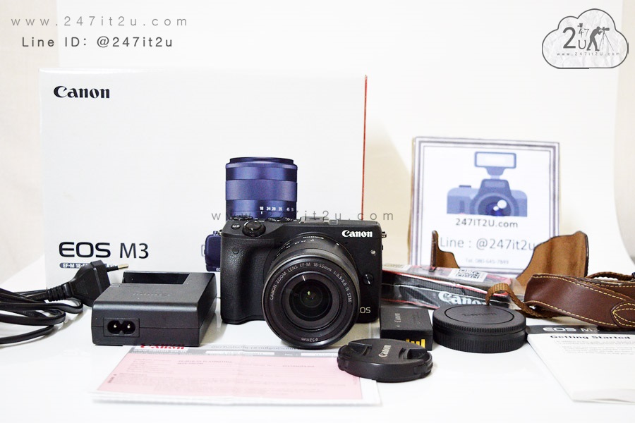 กล้อง Canon M3 + เลนส์ 18-55 mm is STM เครื่องศูนย์ สีดำ