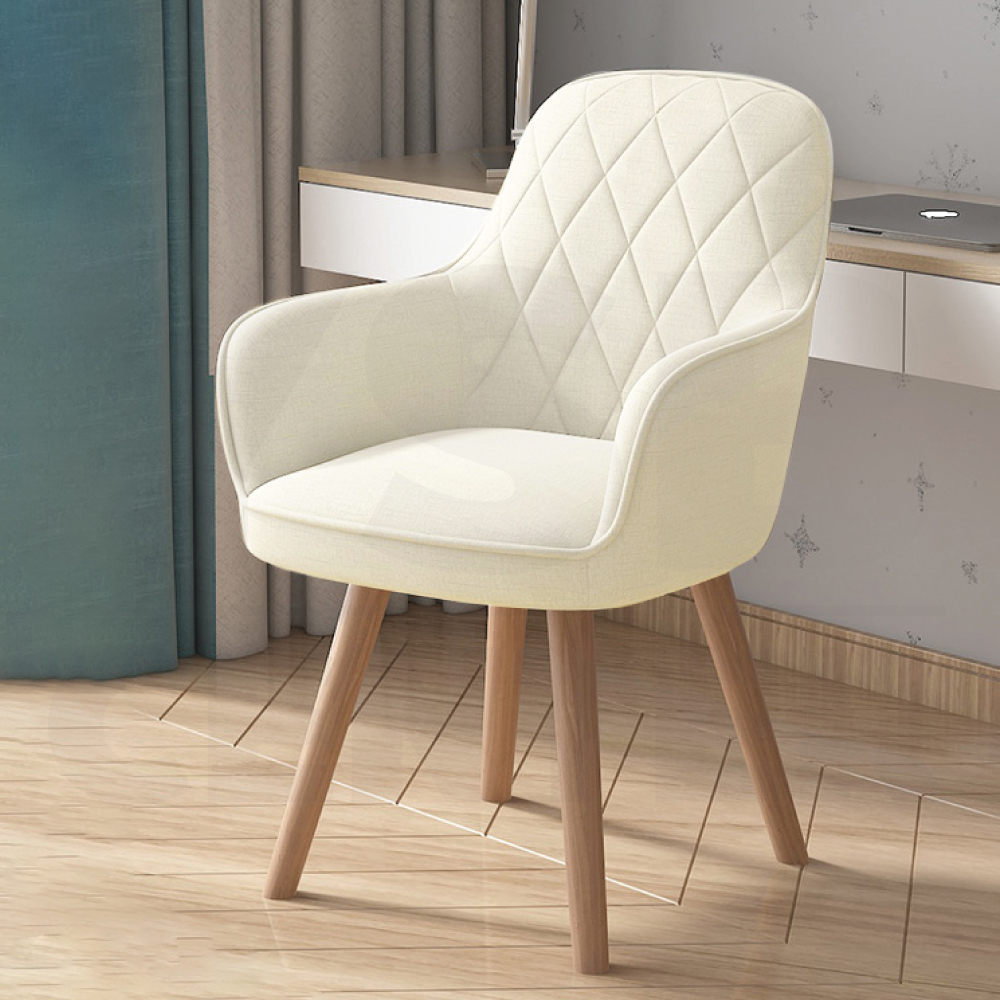 เก้าอี้ทำงาน กำมะหยี่ ขาเหล็กหุ้มลายไม้ นั่งสบายรับน้ำหนักได้ดี ลายเบาะตาราง YL0393 - YL0395