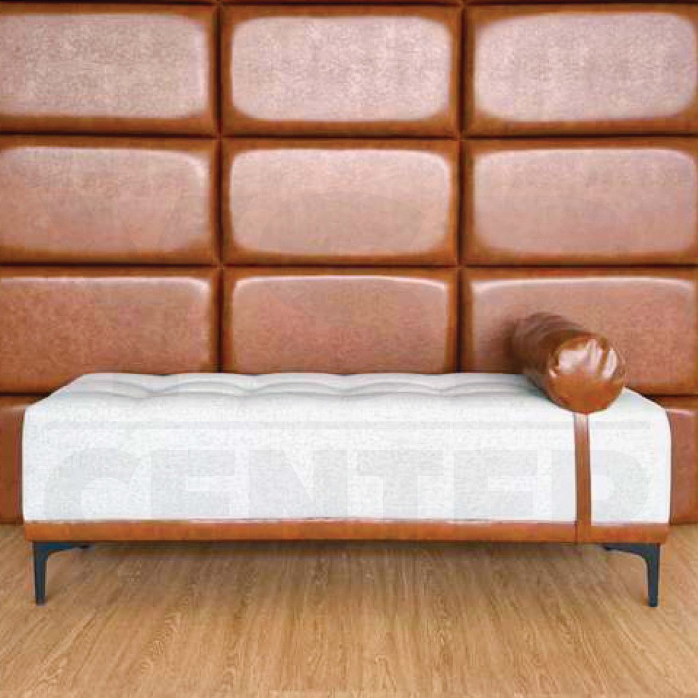 เก้าอี้ สตูล เบาะผ้า ขาเหล็ก ฐานหุ้มหนัง PU ทรงยาวสีเหลี่ยม สวยหรู รับน้ำหนักได้เยอะ (ฟรีหมอนPU) YL0297 - YL0299