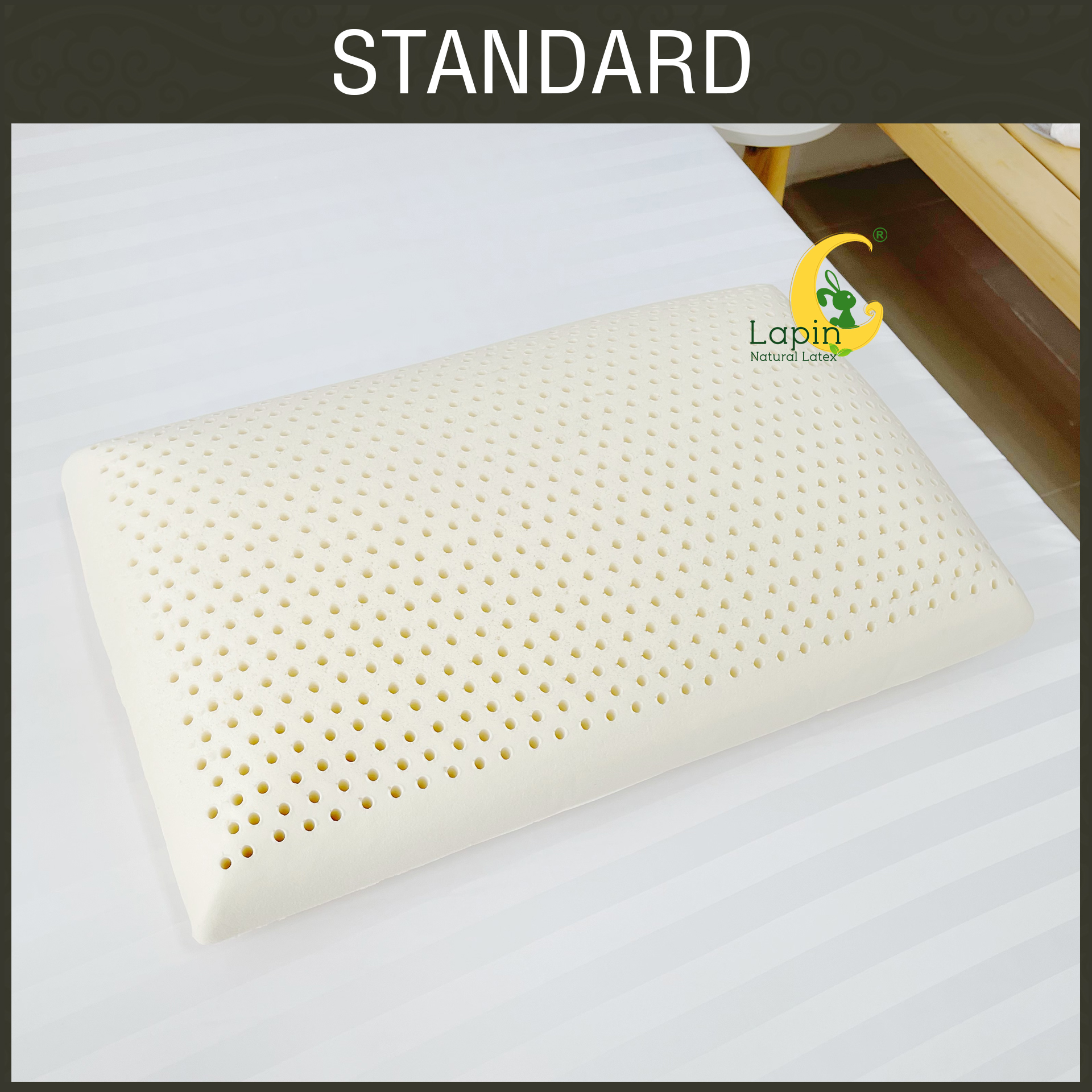 หมอนยางพาราแท้ 100% (LAPIN) รุ่น มาตรฐาน (S)