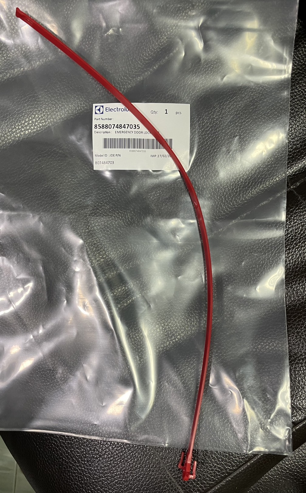 EMERGENCY DOOR LOCK STRIP สายดึงฉุกเฉินสำหรับเครื่องซักผ้า Electrolux