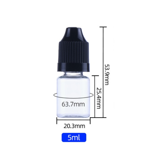 5ml ขวดหยดใส ฝาดับเบิ้ลล็อค