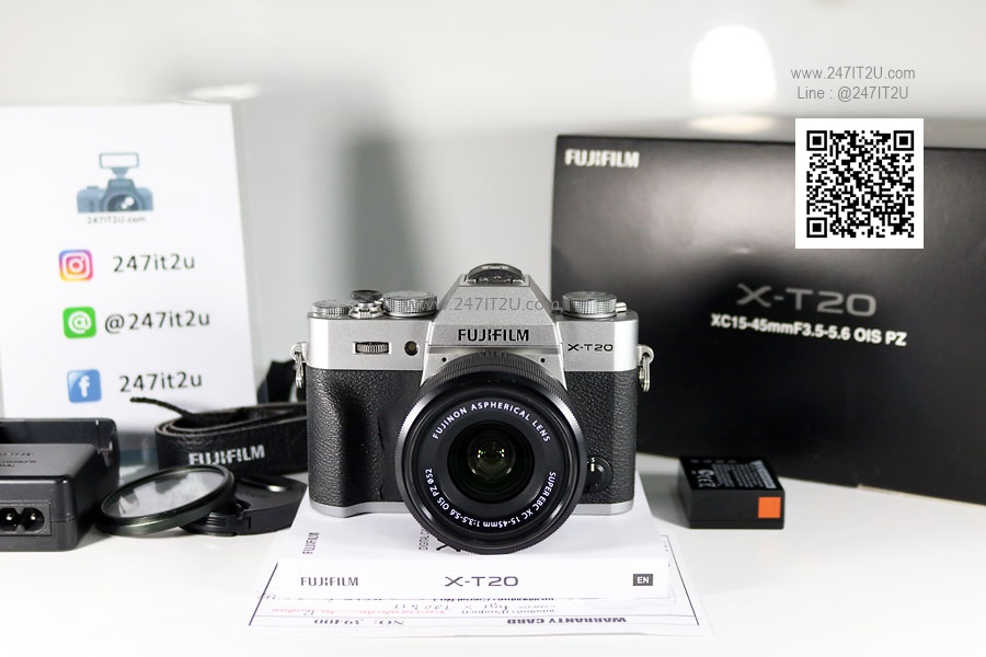 Fujifilm X-T20 + เลนส์ 15-45mm สี silver
