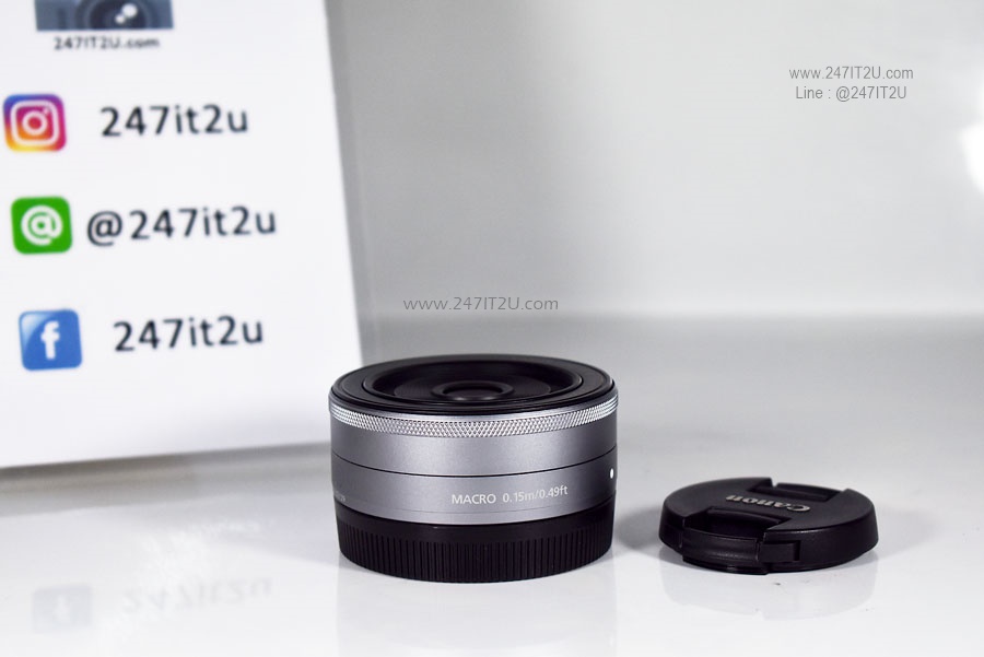 เลนส์ Canon EF-M 22 mm f2 STM สี silver
