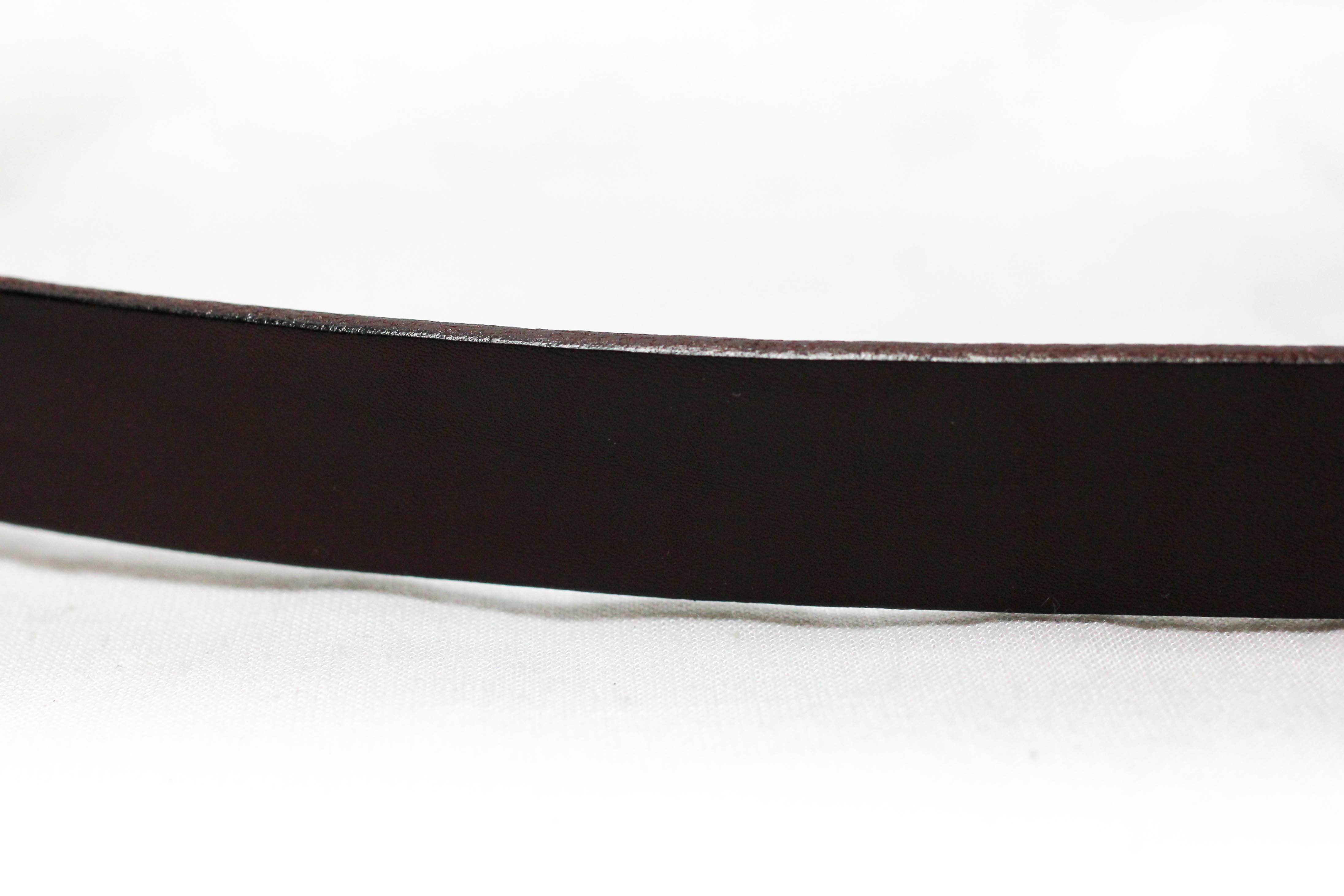 เข็มขัดหนังแท้ผู้หญิง หัวเหล็กแบบโค้ง สวยน่าใช้