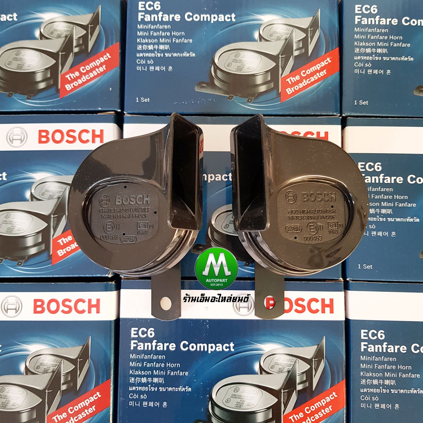 แตรหอยโข่ง BOSCH แตรหอยโข่ง BOSCH บอสช์ รุ่น EC6 เสียงรถเบนซ์ ใช้ไฟ12V สีดำ ใส่รถมอเตอร์ไซด์และรถยนต์ได้ ของแท้ 100% รับประกัน 3 เดือน