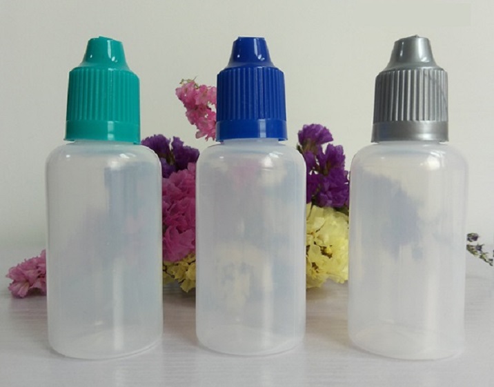 30ml PE ขวดหยดขาวขุ่น ฝาดับเบิ้ลล็อค