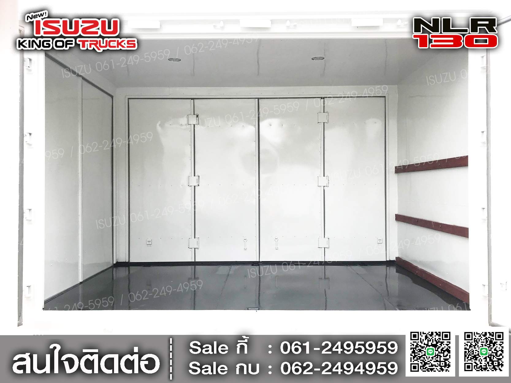 รถบรรทุกอีซูซุ 4 ล้อ ไม่ติดเวลา ISUZU NLR130 ตู้แห้ง10บาน EURO3