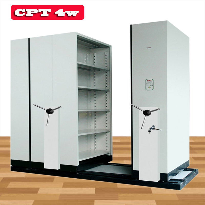 ตู้รางเลื่อน CPT 4W แบบพวงมาลัย 4 ตู้
