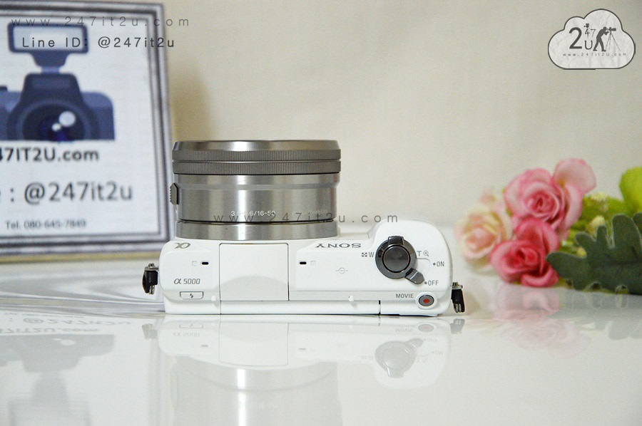 Sony A5000 พร้อมเลนส์ 16-50mm สีขาว อุปกรณ์ยกกล่อง