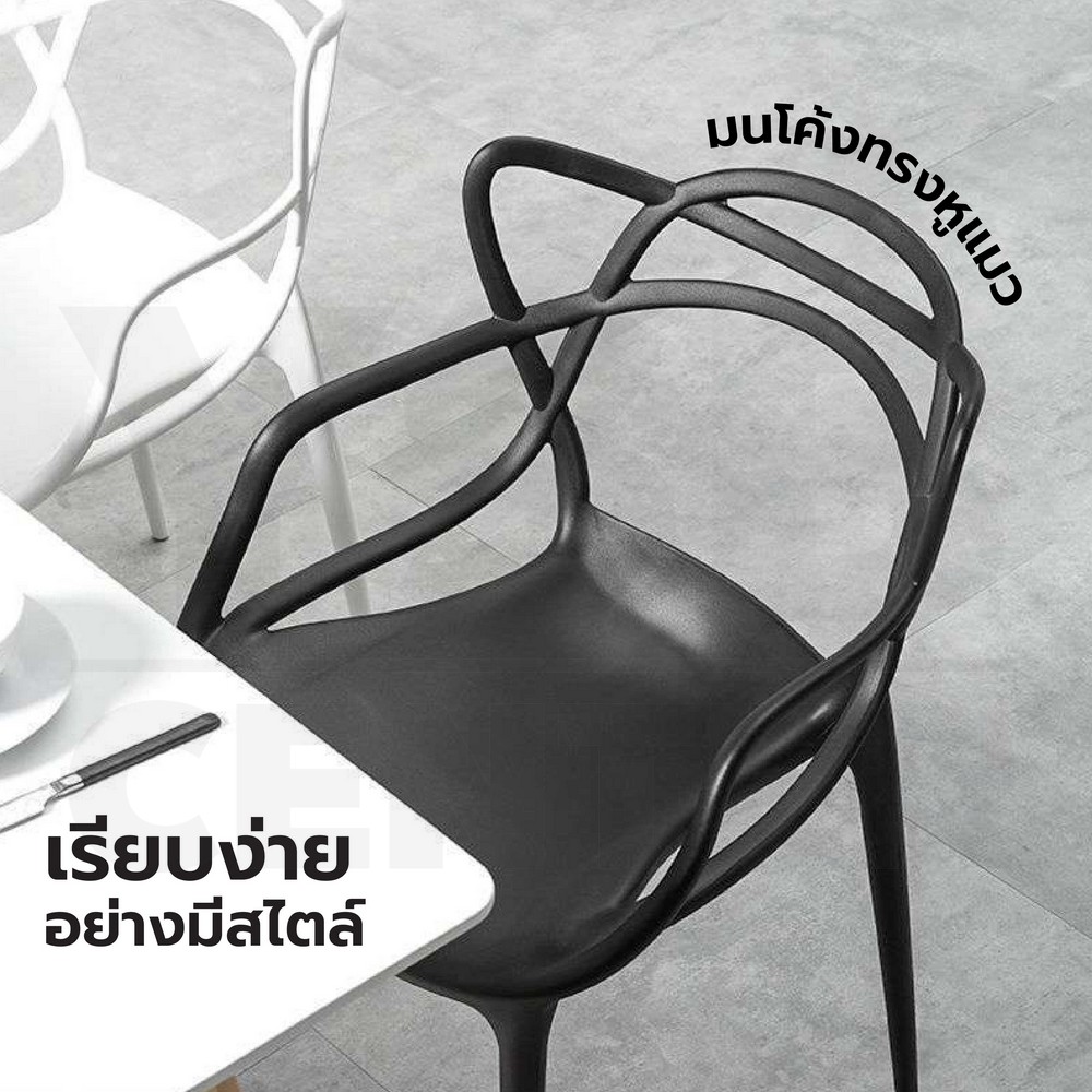 เก้าอี้ทานข้าว พลาสติก แต่งบ้าน ร้านคาเฟ่ รับน้ำหนักได้ดี YL042 - YL0438