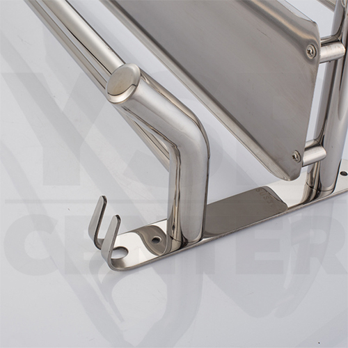 ชั้นวางของ ชั้นวางของติดผนังพร้อมราวแขวน ชั้นวางของในห้องน้ำ ชั้นวางสแตนเลส304 รุ่น C1L023- C1L025