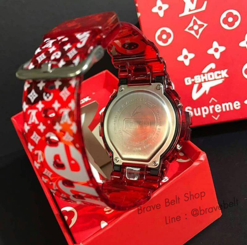 G shock Dw6900 supreme สีแดง Topmirror