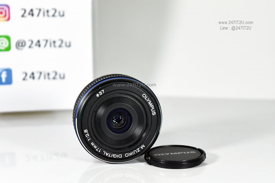 เลนส์ olympus 17mm f2.8 สีดำ ยกกล่อง อปกศ.