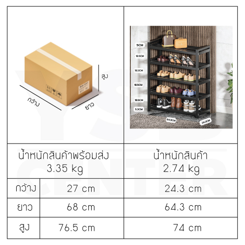 ชั้นวางรองเท้า แสตนเลสหนา ชุบสีดำ ชั้นวางสแตนเลสท่อแบบเหลี่ยม CB0202 - CB0203