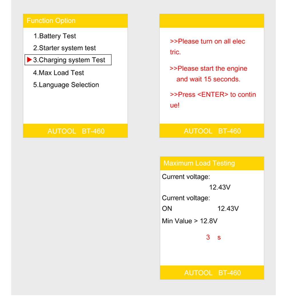 เครื่องวัดอายุแบตเตอรี่ AUTOOL BT-460 จอสี จอใหญ่ ภาษาไทย