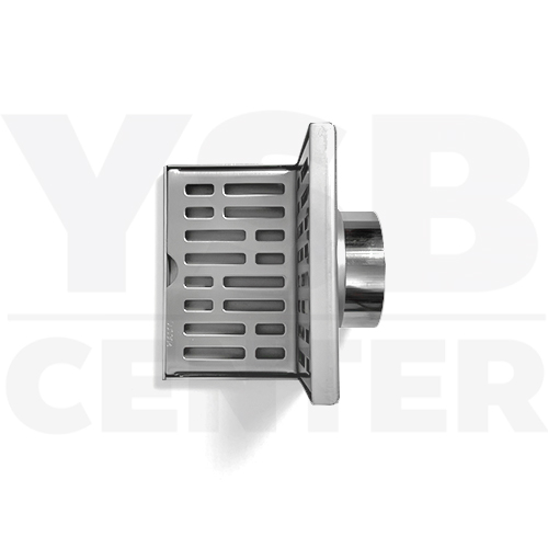 ตะแกรงระบายน้ำ ท่อระบายน้ำติดผนังชิดมุม สแตนเลส 304 ทรงสี่เหลี่ยมเข้ามุม CM0032 - CM0035