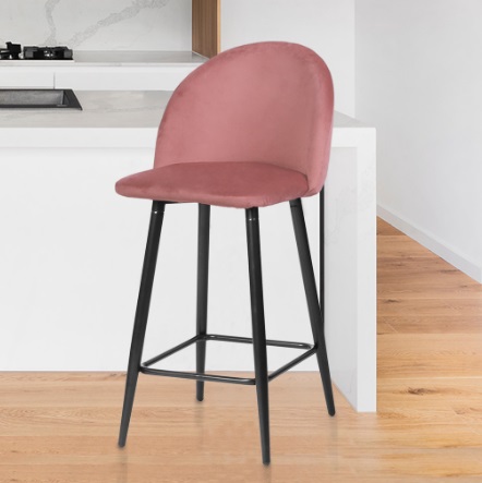 เก้าอี้ เก้าอี้บาร์ เก้าอี้ทรงสูง เก้าอี้เคาน์เตอร์บาร์ เฟอร์นิเจอร์แต่งบ้าน กำมะหยี่