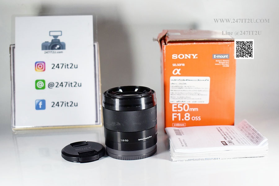 เลนส์ Sony E50mm f1.8 สี ดำ oss