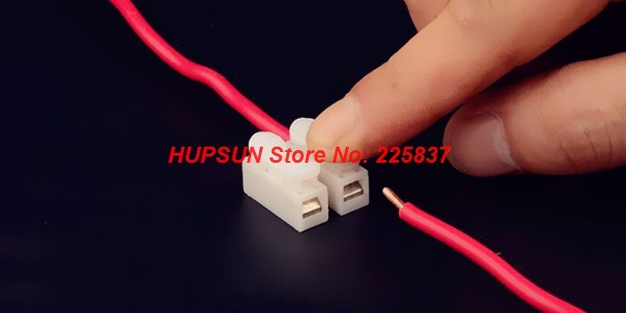 (100 ตัวแพ็ค) ข้อต่อสายไฟ 2 PIN เทอร์มินอลบล็อก เทอมินอลสายไฟ push quick cable Connector terminal Wiring Terminal 10A250V. 0.5-2.5 SQ.mm